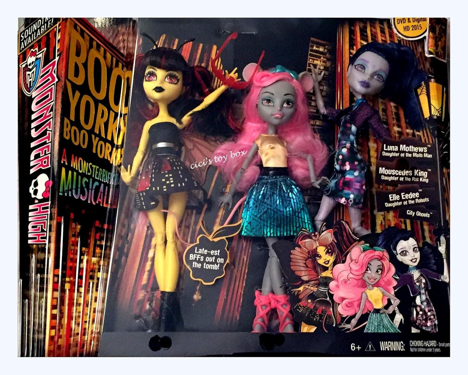 Monster High, Boo York Boo York 3-Pack [Luna Matthews, Mouscedes King, and Elle Eedee]