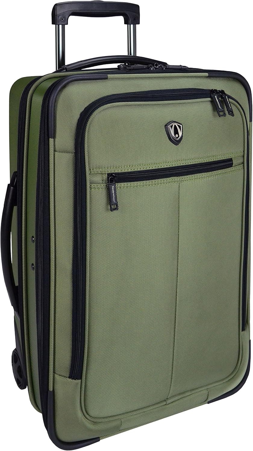 Traveler's Choice Sienna Hybrid Rolling Carry-On Garment Bag, Green Tea, 21-Inch