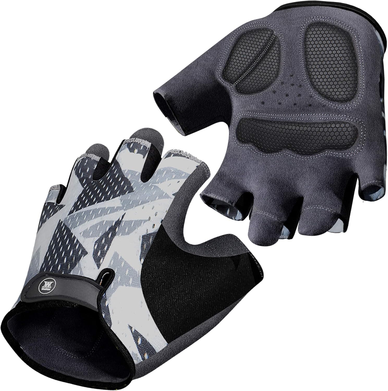 Mountain Bike Gloves for Men Women - Full-Palm Protection Cycling Gloves - Biking Gloves Fingerless Bicycle Gloves Men - Long-Wearing - Non-Slip Cycle Gloves Men - Half Finger Bicycling Gloves