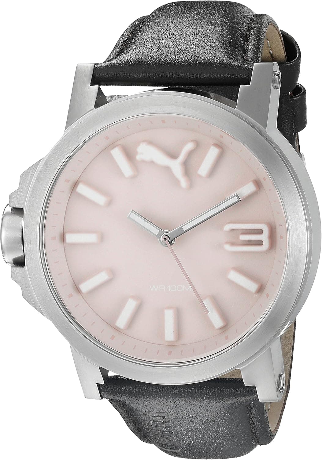 PUMA Unisex PU103462010 Ultrasize LDS Leather Pink Analog Display Watch