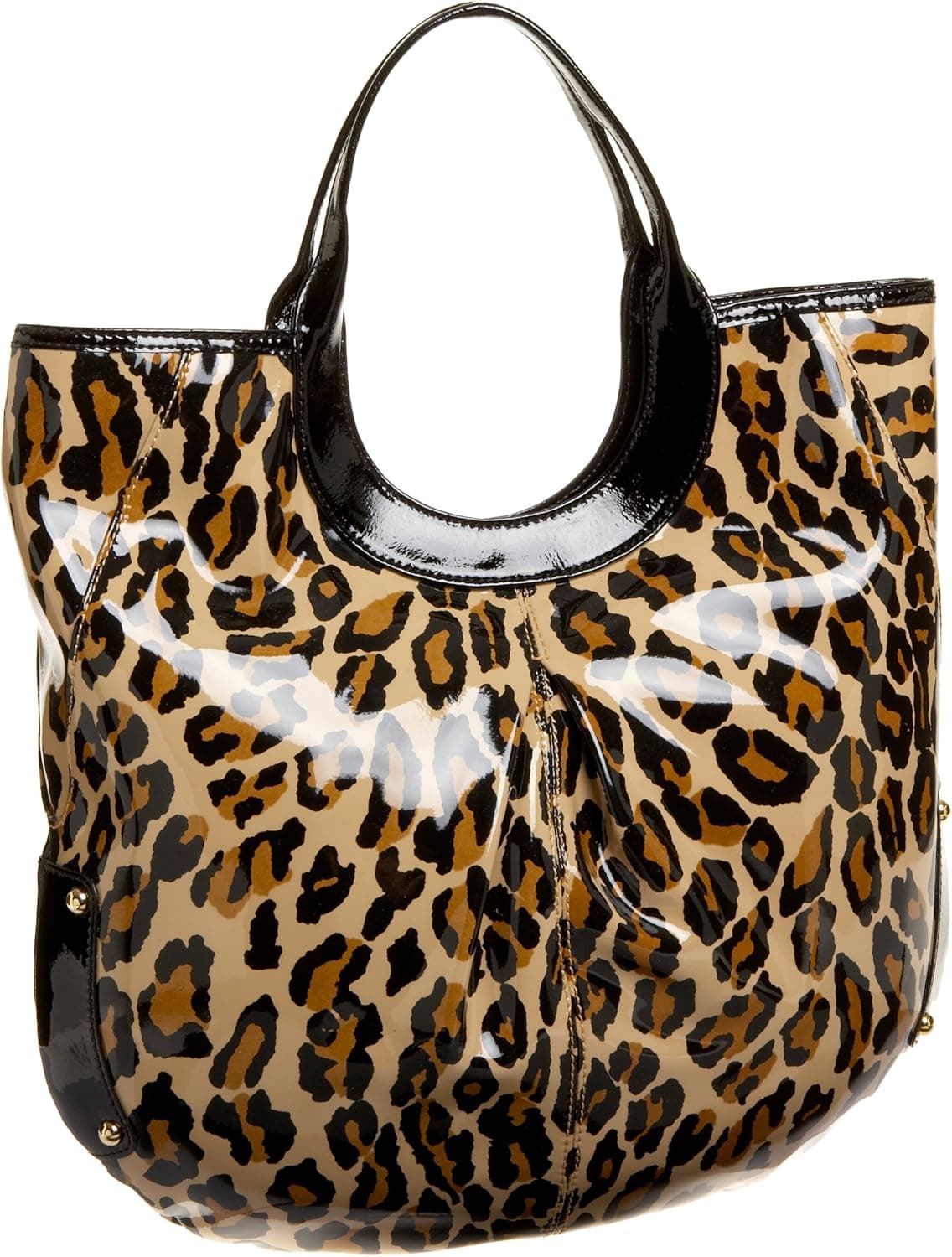 SONDRA ROBERTS NEW YORK Leopard Cut Out Satchel