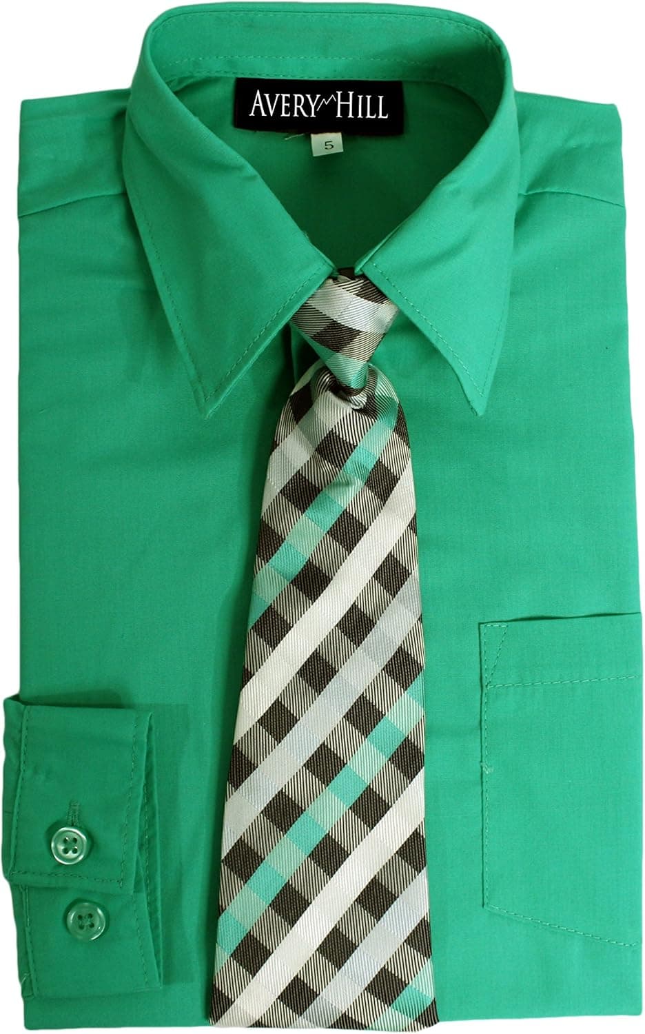 Avery Hill Boys Long Sleeve Dress Shirt with Windsor Tie