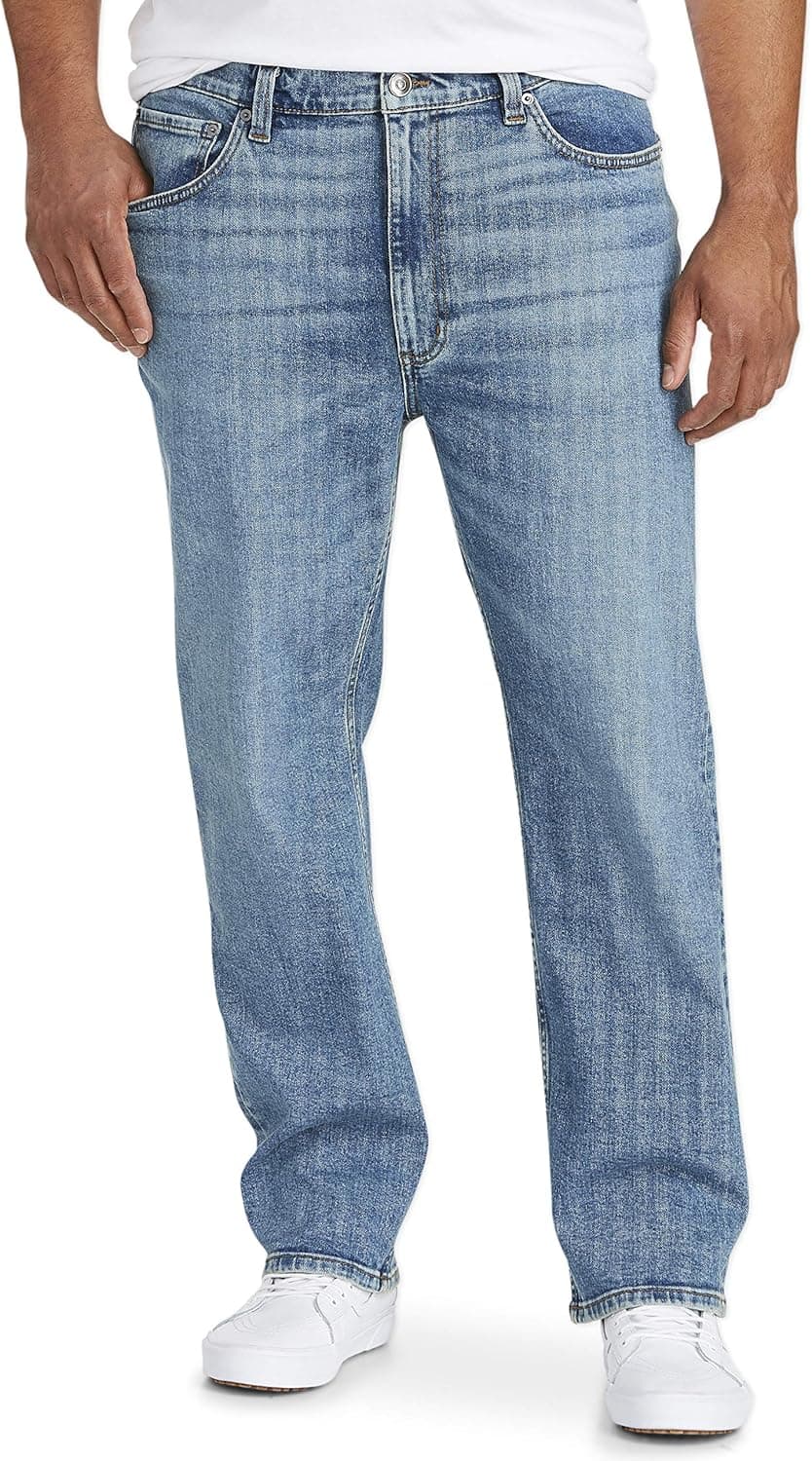 Amazon Essentials Men's Big & Tall Relaxed Straight Stretch Jean Fit by DXL