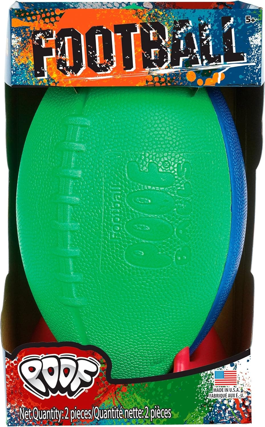 POOF Football with Kicking Tee in Box - Assorted Colors