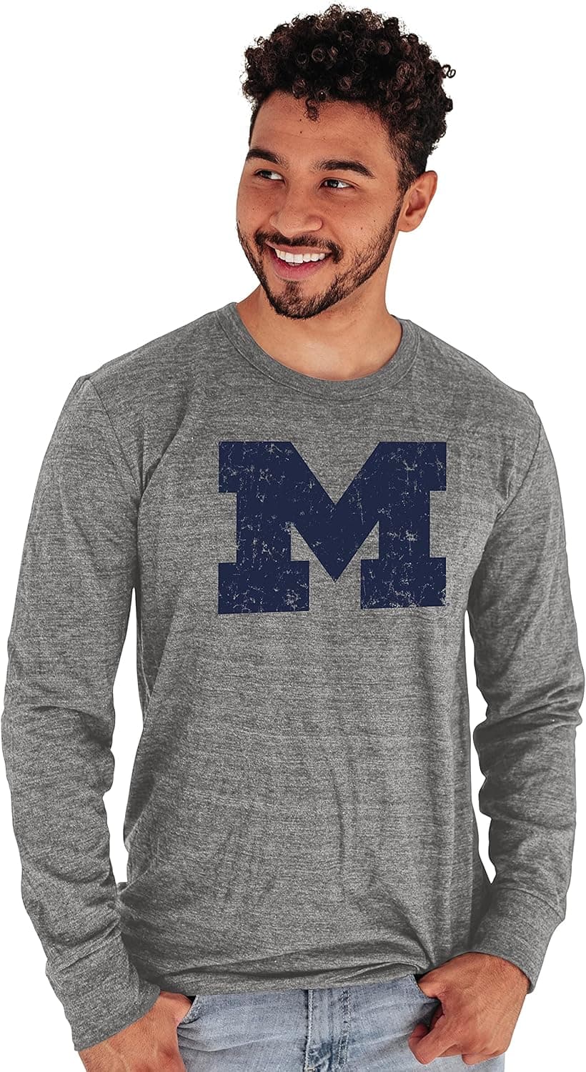 Blue 84 Men's Tri-Blend Long Sleeve T-Shirt Vintage Icon