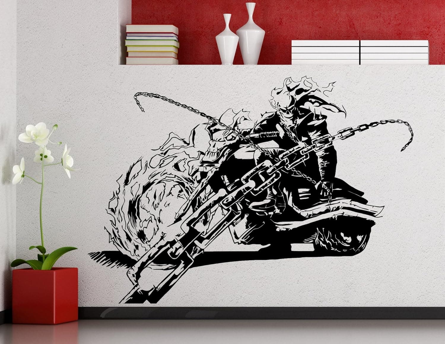 Ghost Rider Wall Decal Superhero Sticker Comics Art Home Decoration Any Room Waterproof Sticker (243su)
