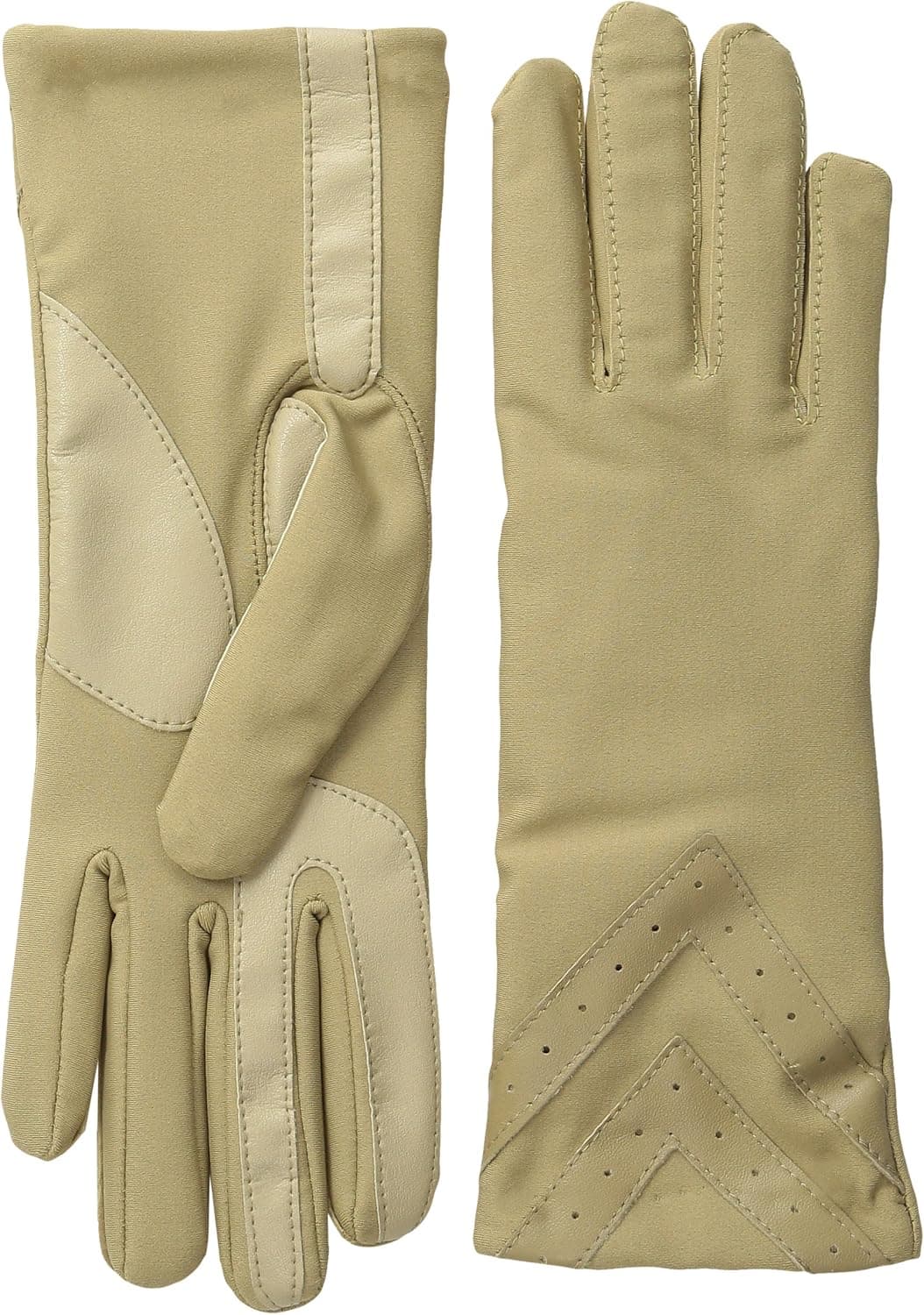 Isotoner Women's Smartouch Fleece-Lined Spandex Glove with Chevron Applique