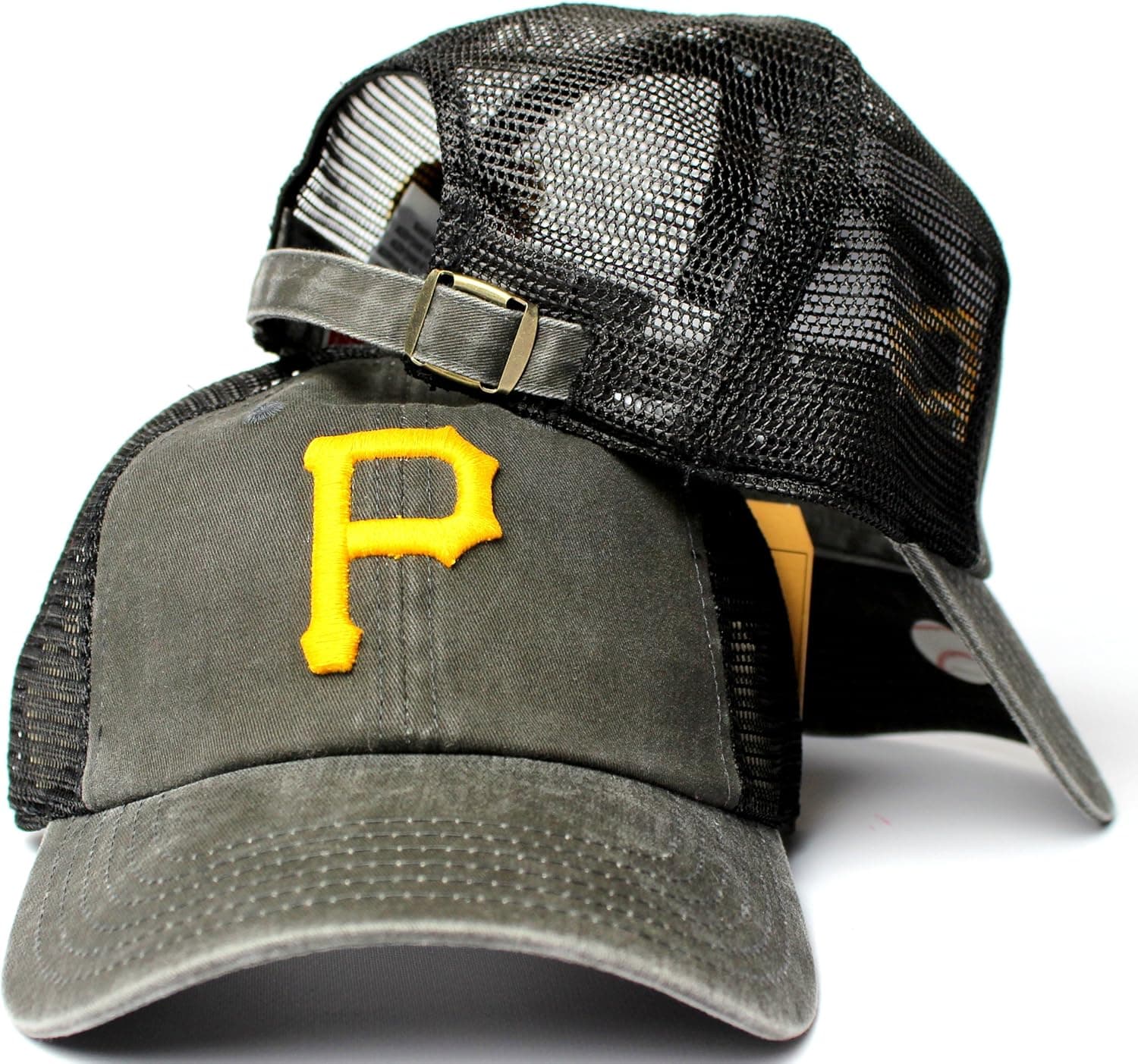 American Needle Pittsburgh Pirates MLB Raglan Bones Soft Mesh Back Slouch Twill Cap Black