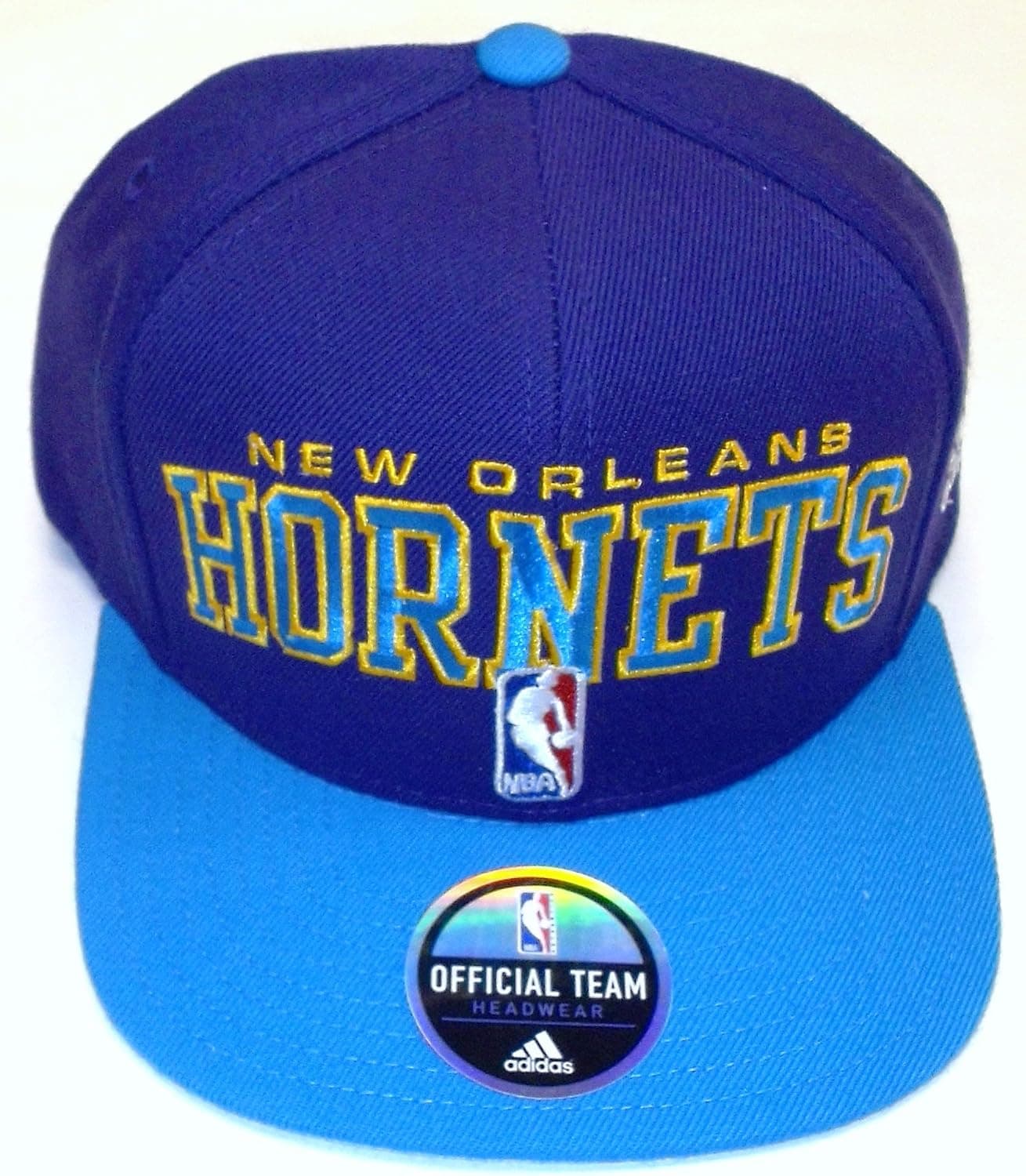 adidas NBA New Orelans Hornets Authentic Draft Snapback Hat - OSFA - NK24Z Purple, Turquoise