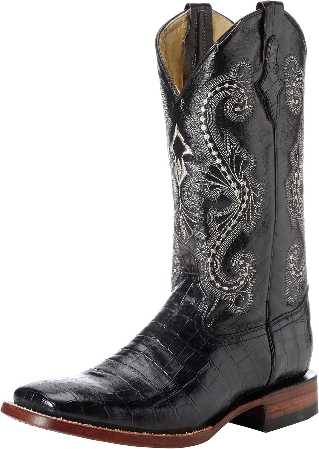 Ferrini Men's Print Belly Alligator S-Toe Western Boot