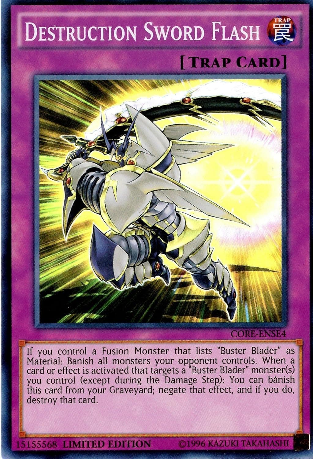 YU-GI-OH! - Destruction Sword Flash (CORE-ENSE4) - Clash of Rebellions: Special Edition - Limited Edition - Super Rare