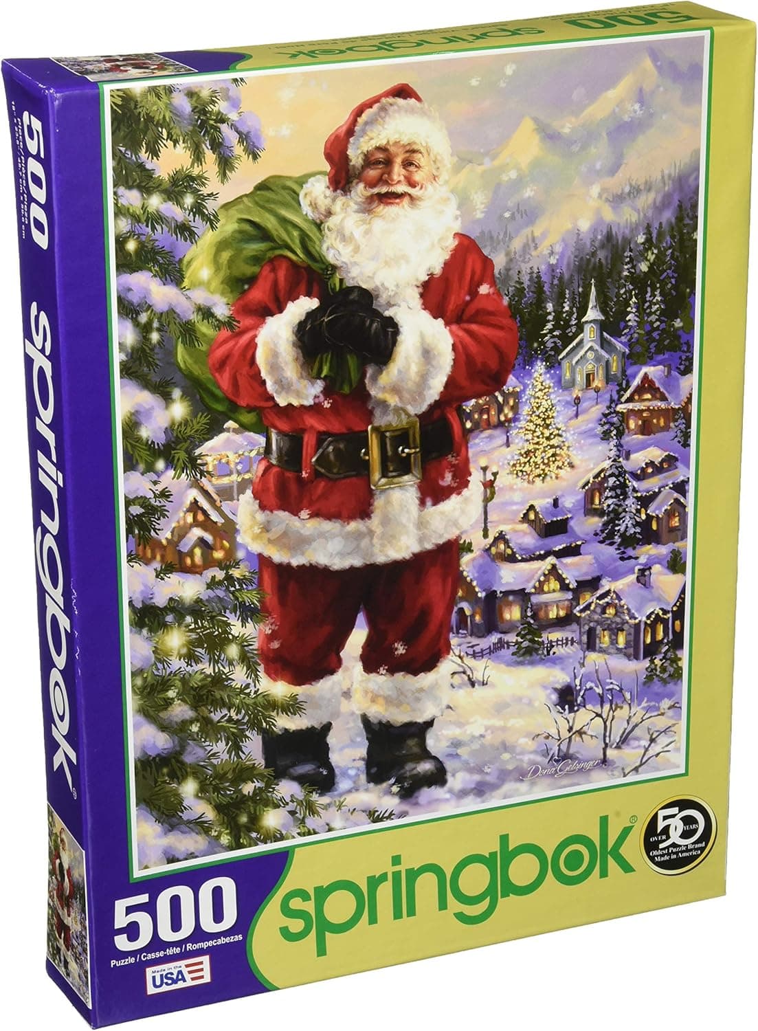 Springbok's 500 Piece Jigsaw Puzzle Santa's Village - Made in USA