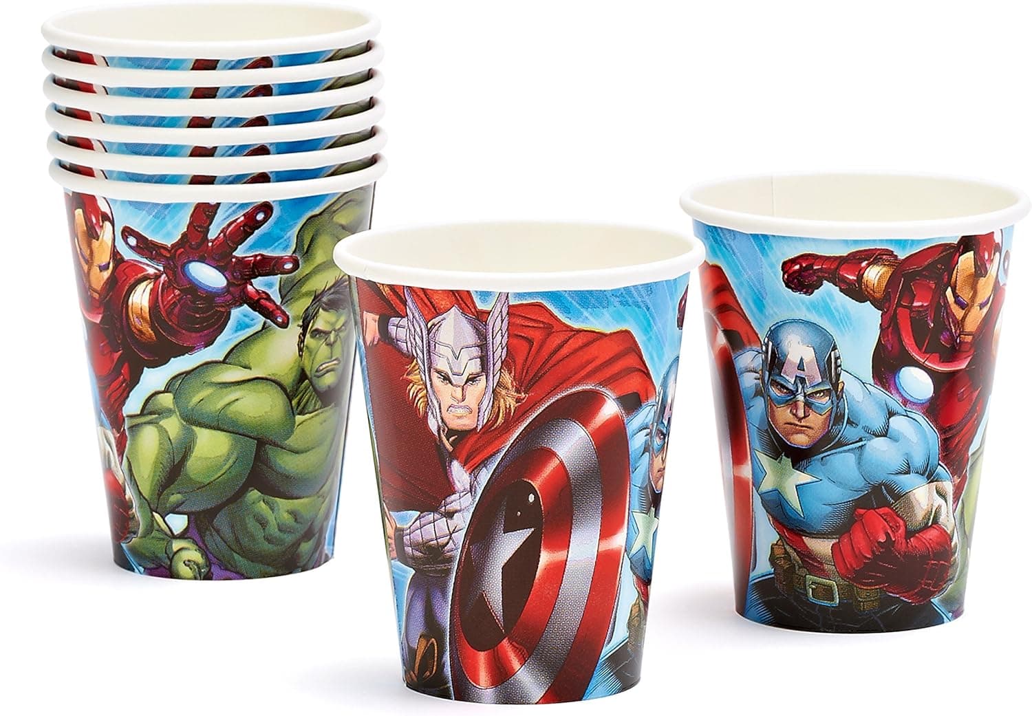 Marvel Avengers 9-Ounce Paper Party Cups, Pack of 8, Party Supplies