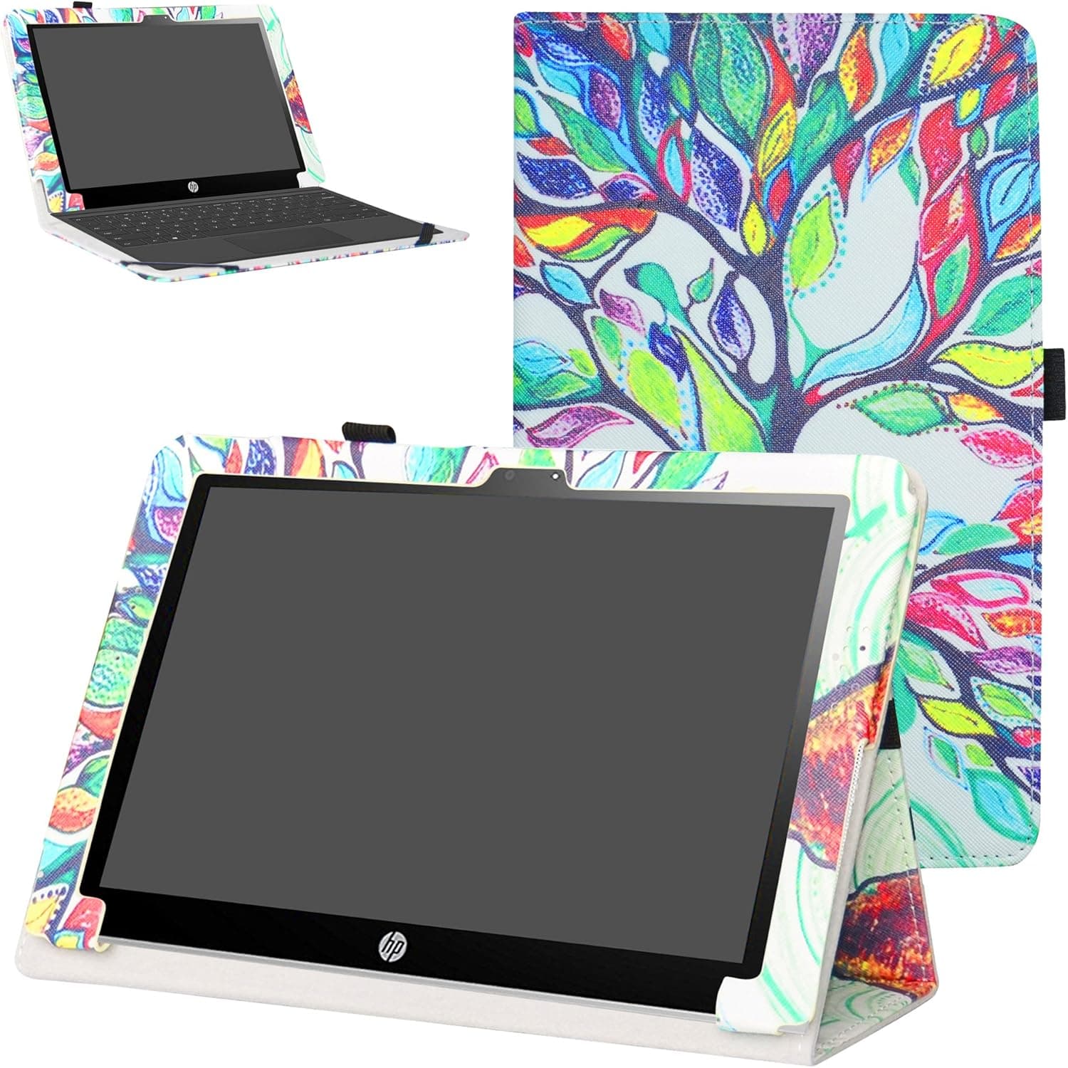 Mama Mouth for HP X2 10 Case,PU Leather Folio 2-Folding Stand Case Cover for HP X2 10 10-p010nr 10-p020nr 10-p092ms 10.1" Tablet(Only fit HP X2 10,not fit HP Pavilion x2 10),Love Tree