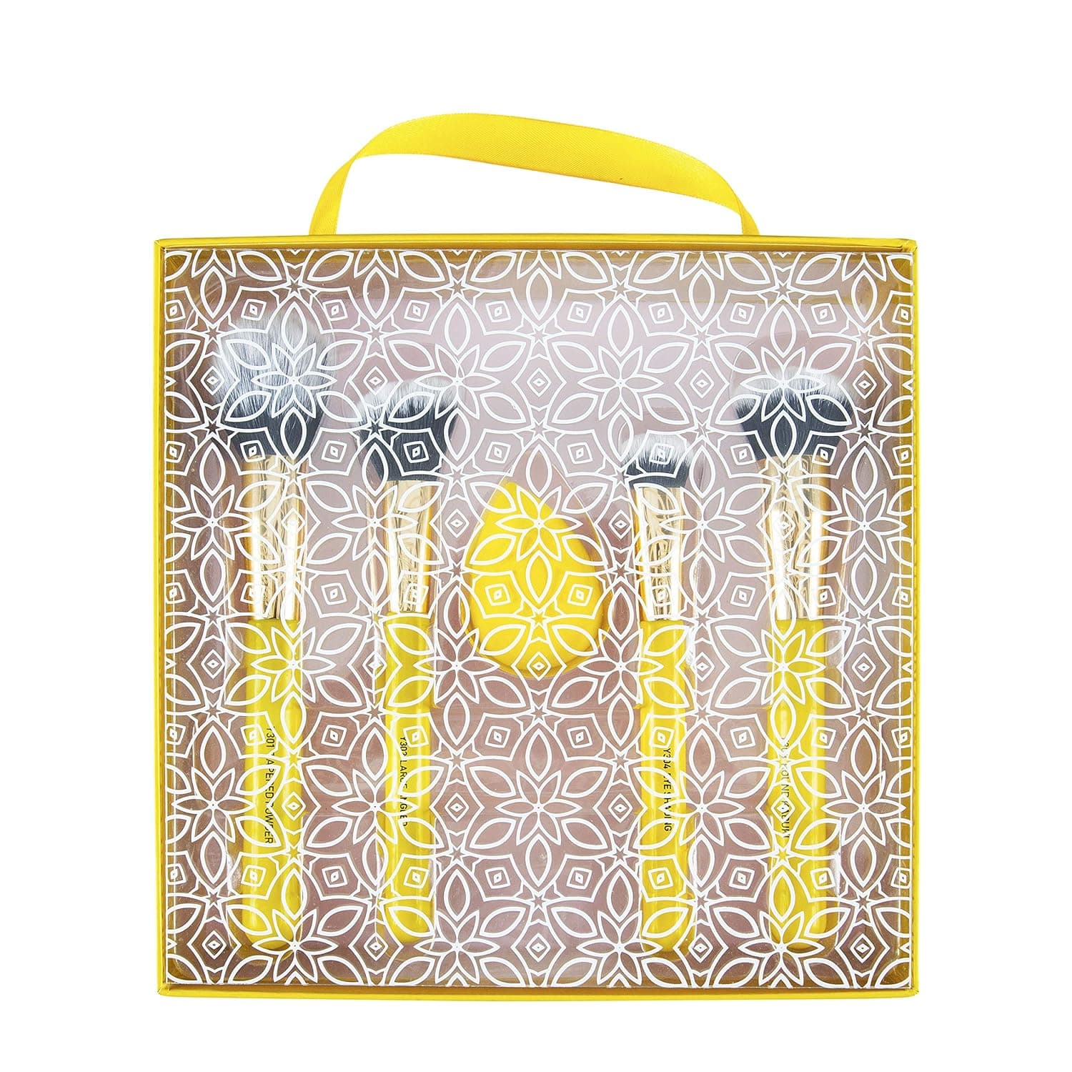 LaFeel Makeup Brush Set Yellow Collection Full Face Brush Set of 5