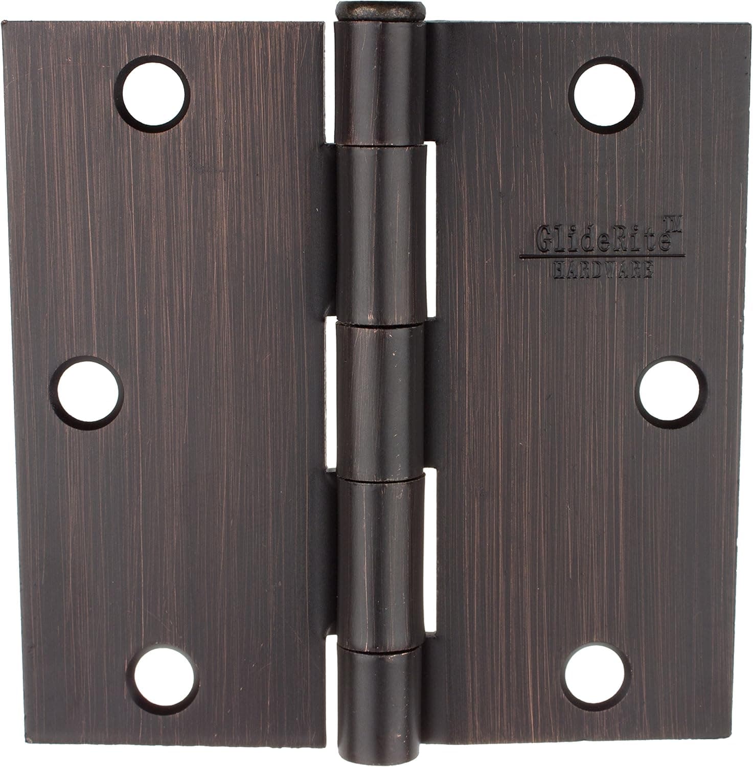 GlideRite Hardware 3500-ORB-21 Oil Rubbed Bronze Finish 3.5 inch Steel Door Hinges Square Corners 21 Pack
