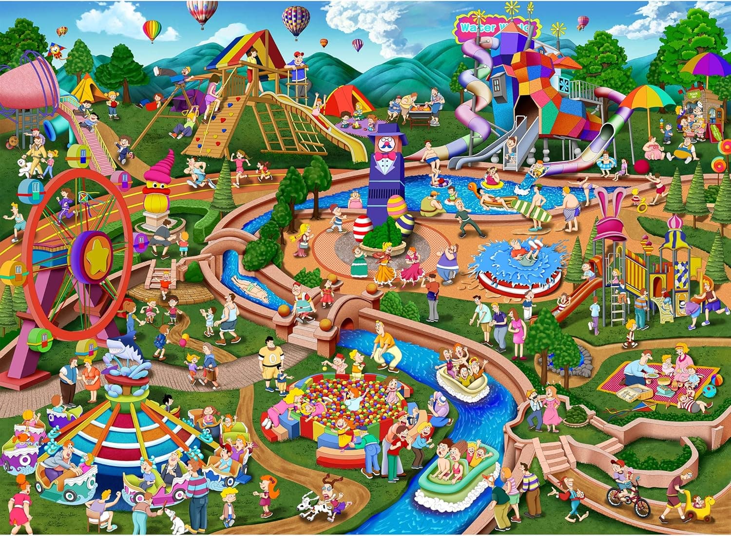 Becko US Jigsaw Puzzles 500 Pieces Puzzles for Adults 500 Piece Puzzles for Kids and Adults (Theme Park)
