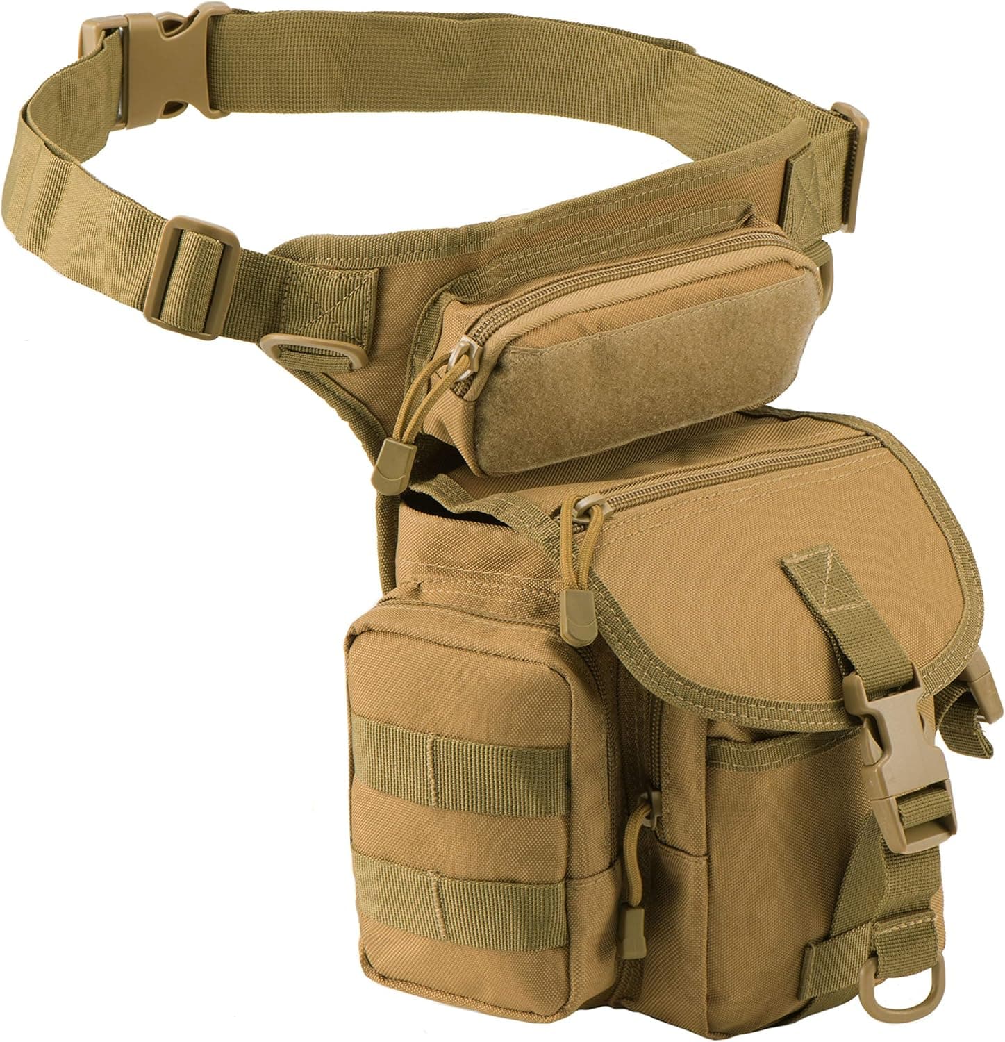 Luckin Packin Tactical Military Drop Leg Bag Metal Detecting Pouch Thigh Waist Pack for Men