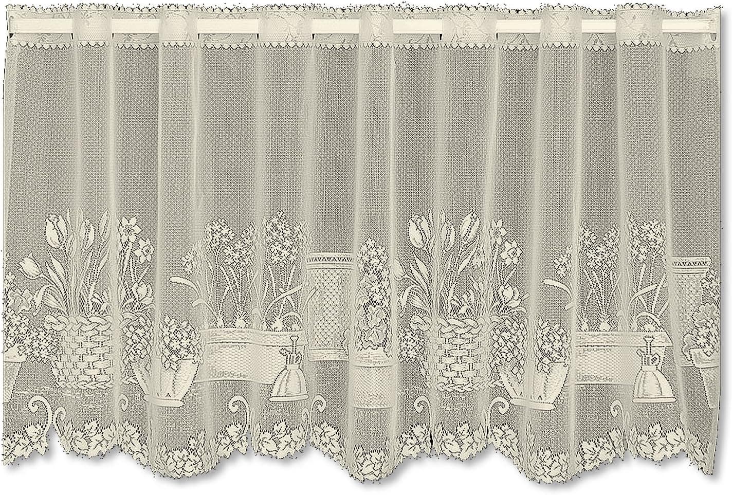 Heritage Lace 6275E-6024 Ecru Window Garden 60"x24" Tier