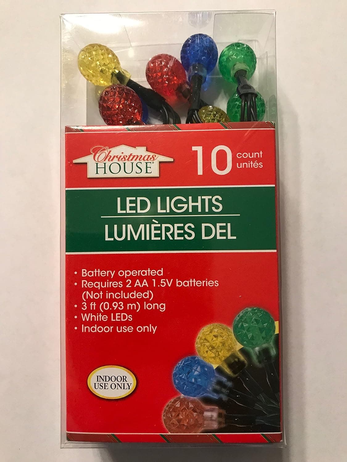 Christmas LED Lights Indoor 3ft Battery Computer Desk Cubicle Decor