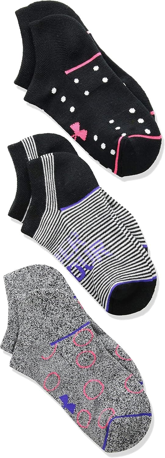 Under Armour Youth Phenom No Show Socks, 3-Pair