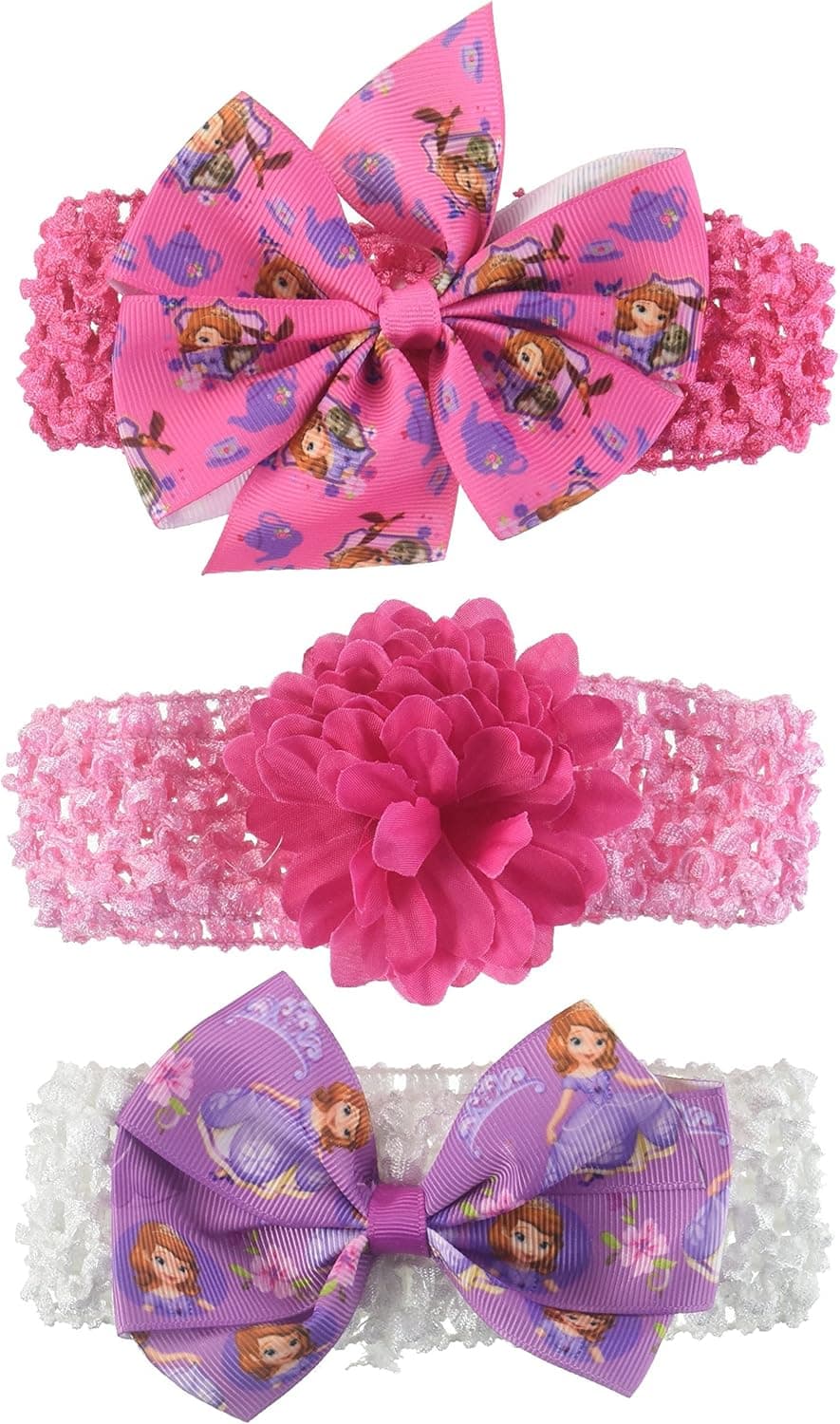 Sofia The First Hair Accessory Head Wraps with a Grosgrain Bow