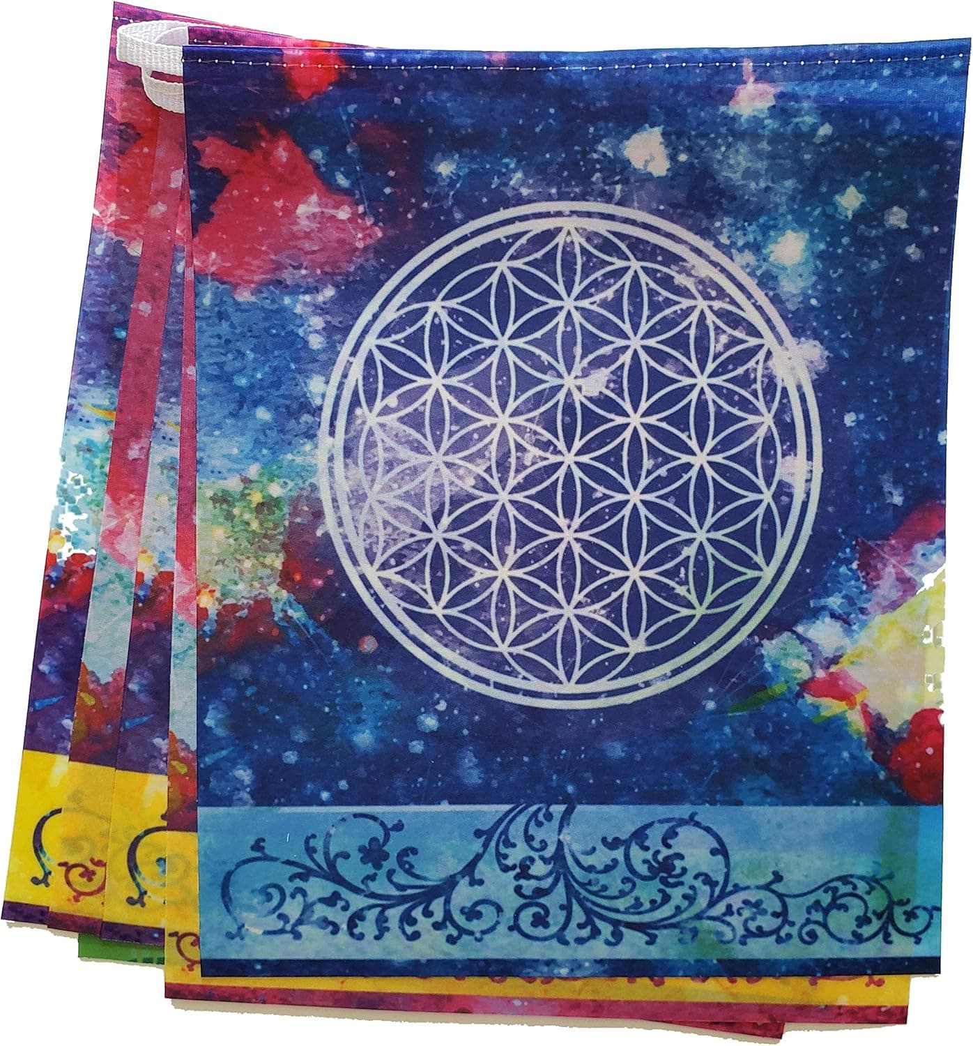 Buddhadoma Cosmic Harmony Sacred Geometry Prayer Flags