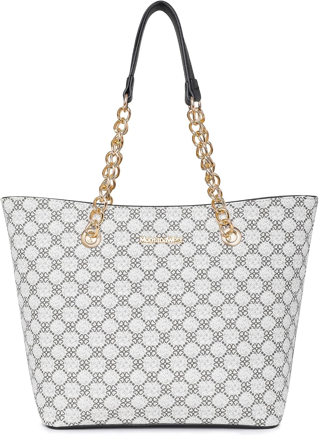 Montana West Handbags for Women Chain Shoulder Vegan Leather Tote Bag Top Handle Handbag