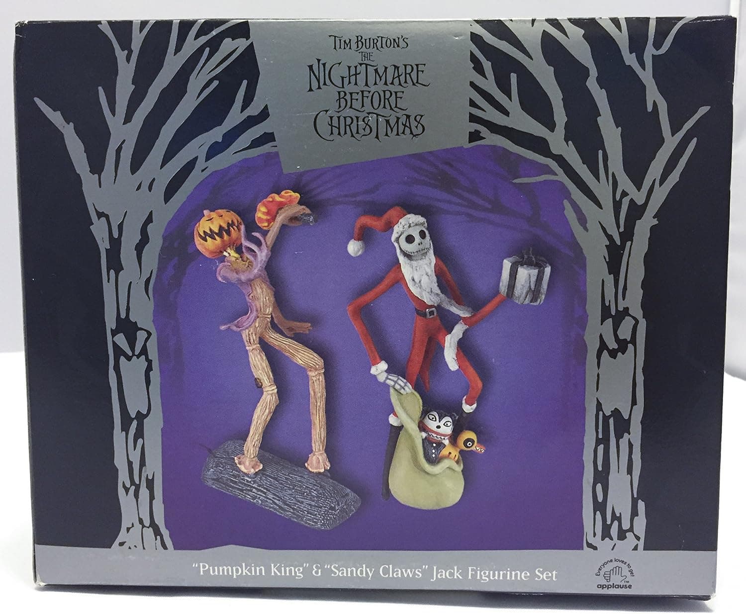 Applause Nightmare Before Christmas Pumpkin King & Santa Jack Mini Figurine Set