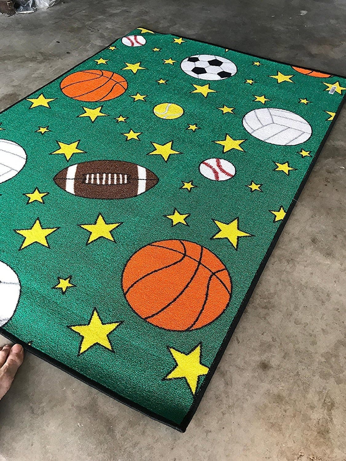 Kids Area Rug Race Track Learning Carpet Play Time Design#09(4ft.x5ft.9in.)