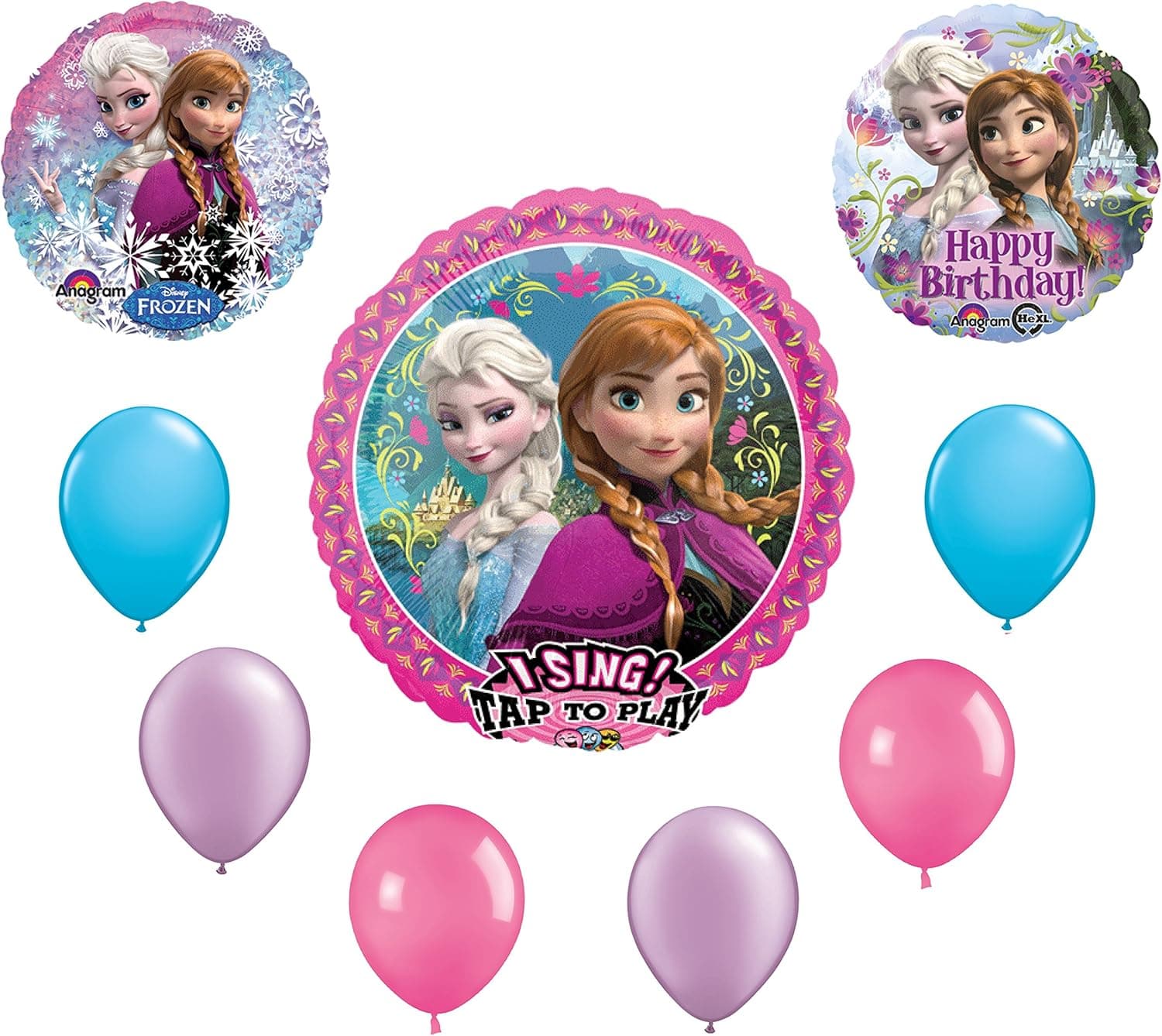 Frozen Anna & Elsa Birthday Balloon Bouquet