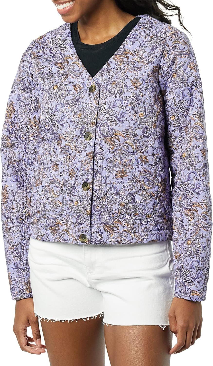 Goodthreads Women's Cotton Poplin Quilted Transitional Jacket