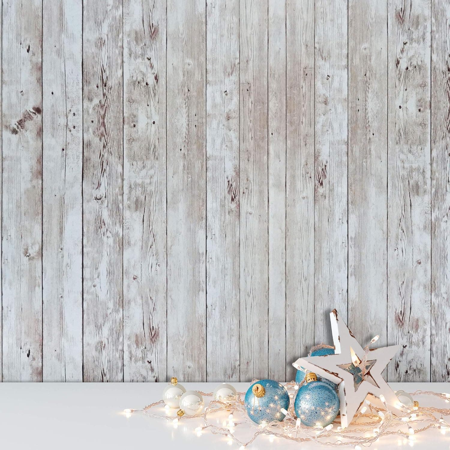 Timeet Distressed Wood Wallpaper Wood Plank Look Wallpaper Easy to Install and Easy to Clean Vinyl Roll 17.7"×118"