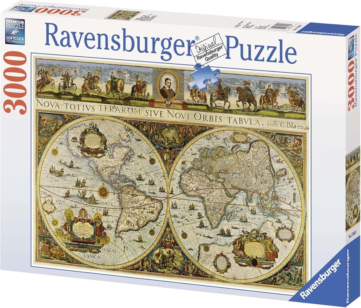 Ravensburger World Map, 1665-3000 Piece Jigsaw Puzzle for Adults – Softclick Technology Means Pieces Fit Together Perfectly
