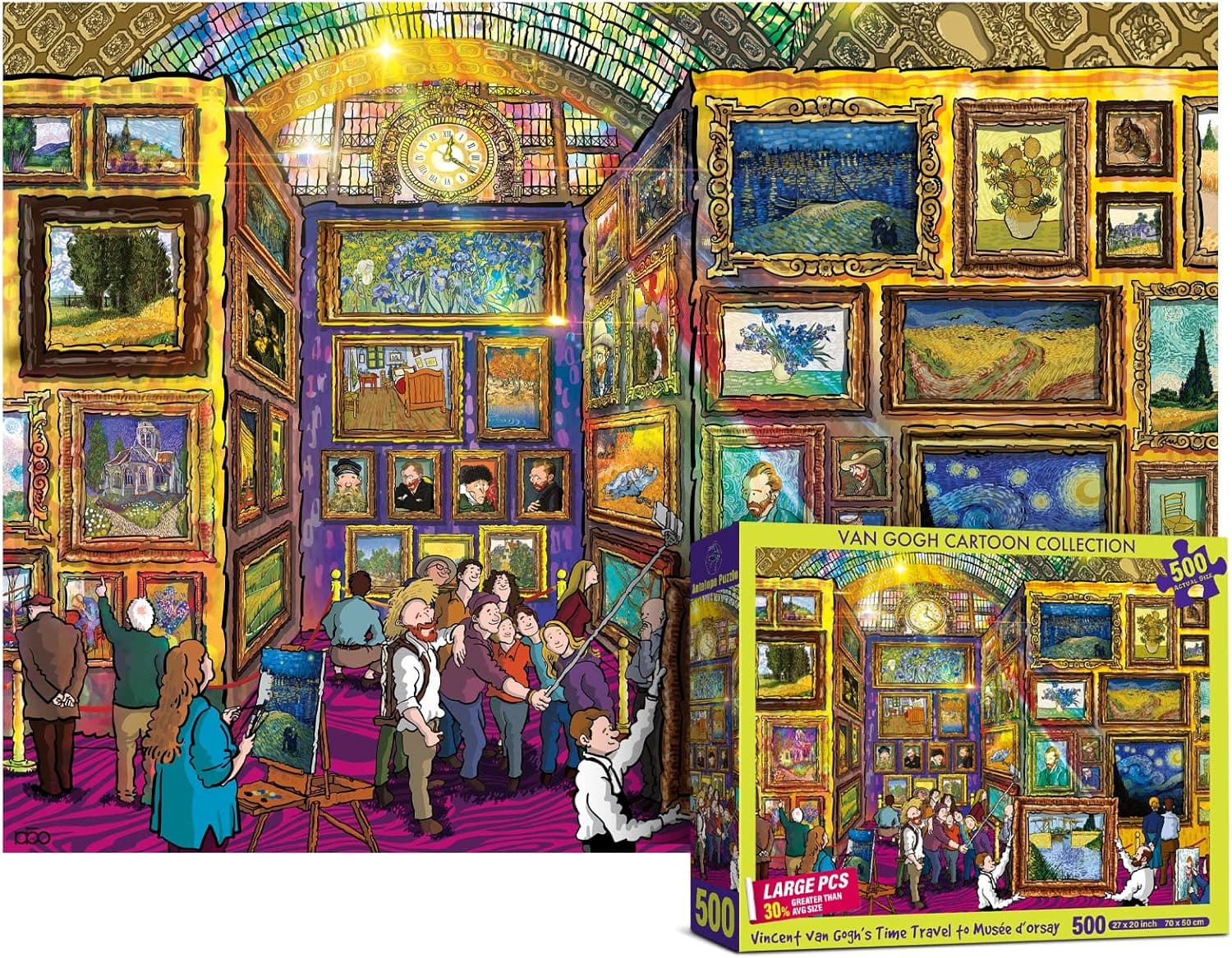 Antelope - 500 Piece Large Format Jigsaw Puzzle for Adults, Van Gogh Jigsaw Puzzles 500 Pieces, Large Pieces, No Dust Puzzles for Senior Citizen, 500 PC, Non-Glare Finish, Interlock Smoothly