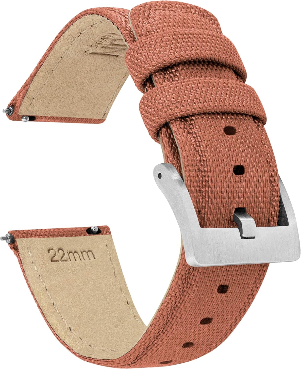 BARTON Sailcloth Quick Release Premium Nylon Weave Choice of Color and Width 18mm, 19mm, 20mm, 21mm, 22mm, 23mm, 24mm