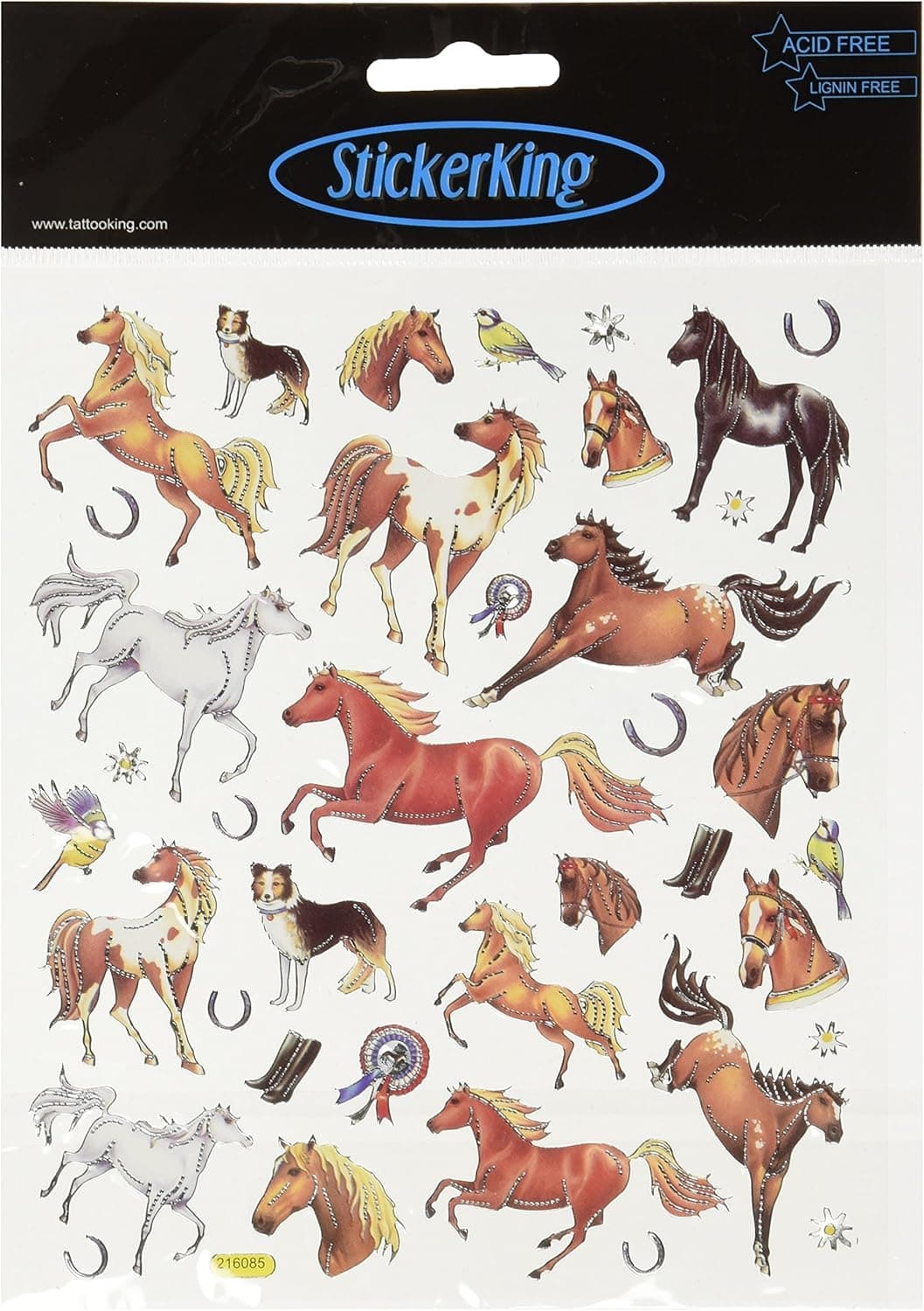 Tattoo King Multi-Colored Stickers-Thoroughbred Horses