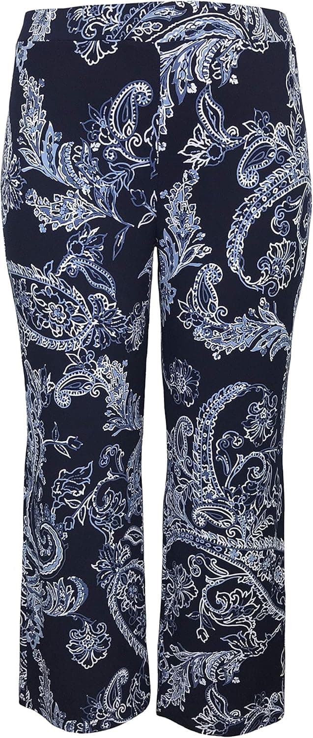 LEEBE Women and Plus Size Pull On ITY Knit Straight Wide Leg Pant (Small-5X)