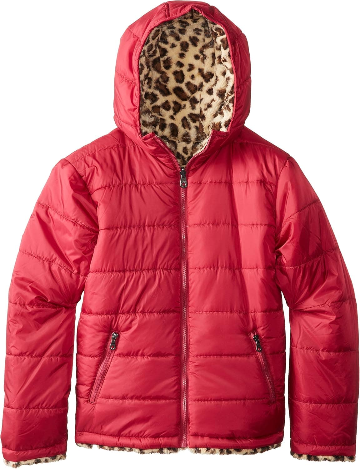 Catherine Malandrino Big Girls' Faux-Fur Reversible Puffer Coat