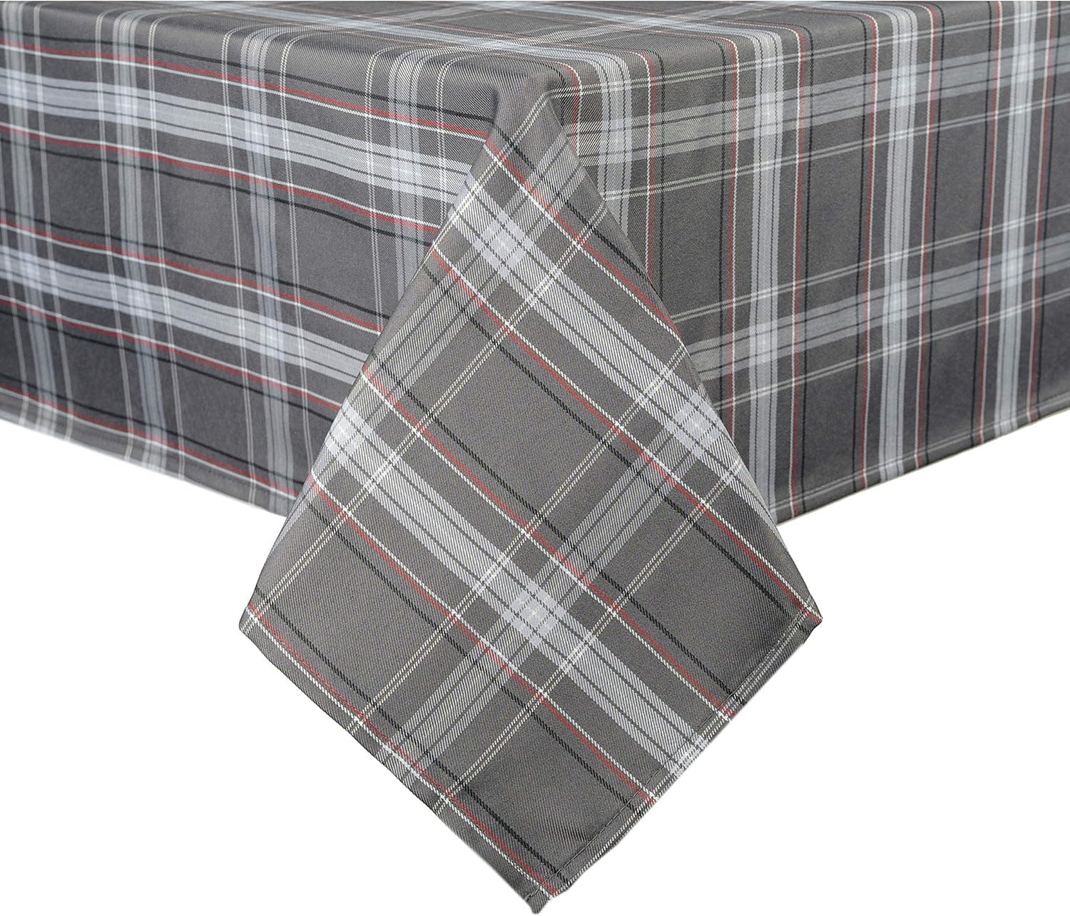 Hosonson Plaid Rectangle Table Cloth 60x84 Inch - Waterproof Holiday Decoration Tablecloth - Reusable Wipable Fabric Table Linen Cover for Kitchen, Indoor and Outdoor