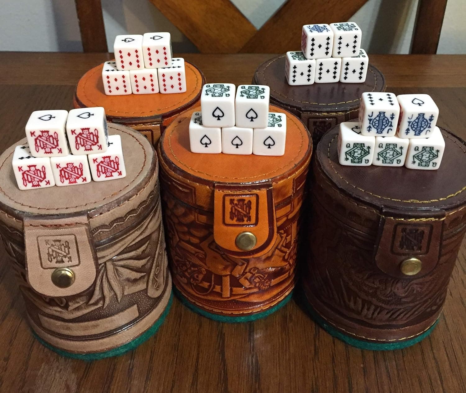 Cubilete Leather Dice Cup Play Casino Traditional Game Handcrafted in Mexico New