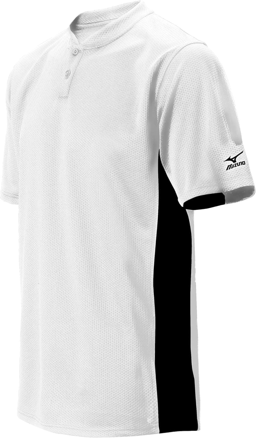 Mizuno Men's 2 Button Color Block Short Sleeve Baseball Jersey