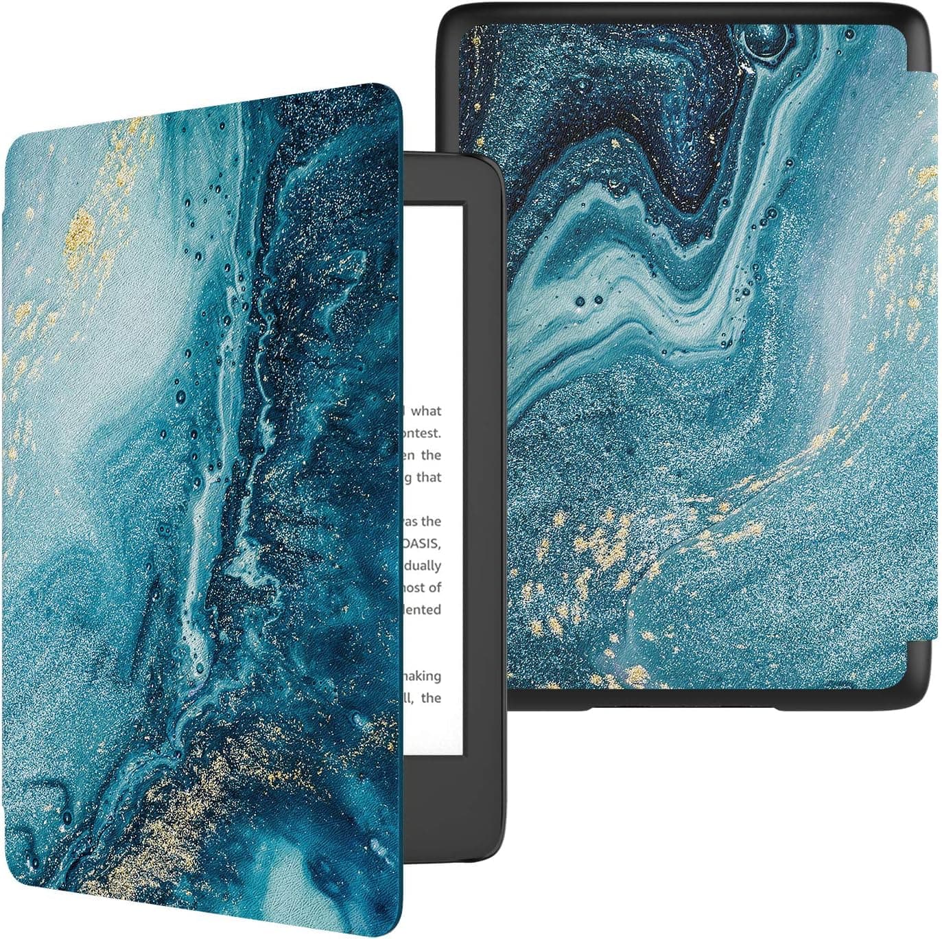 TiMOVO Case Compatible for All-New Kindle (10th Generation, 2019 Release), Shock-Absorption Smart Cover Shell with Auto Wake/Sleep, Not Fit Kindle Paperwhite or Kindle 8th Gen - Gilding Texture