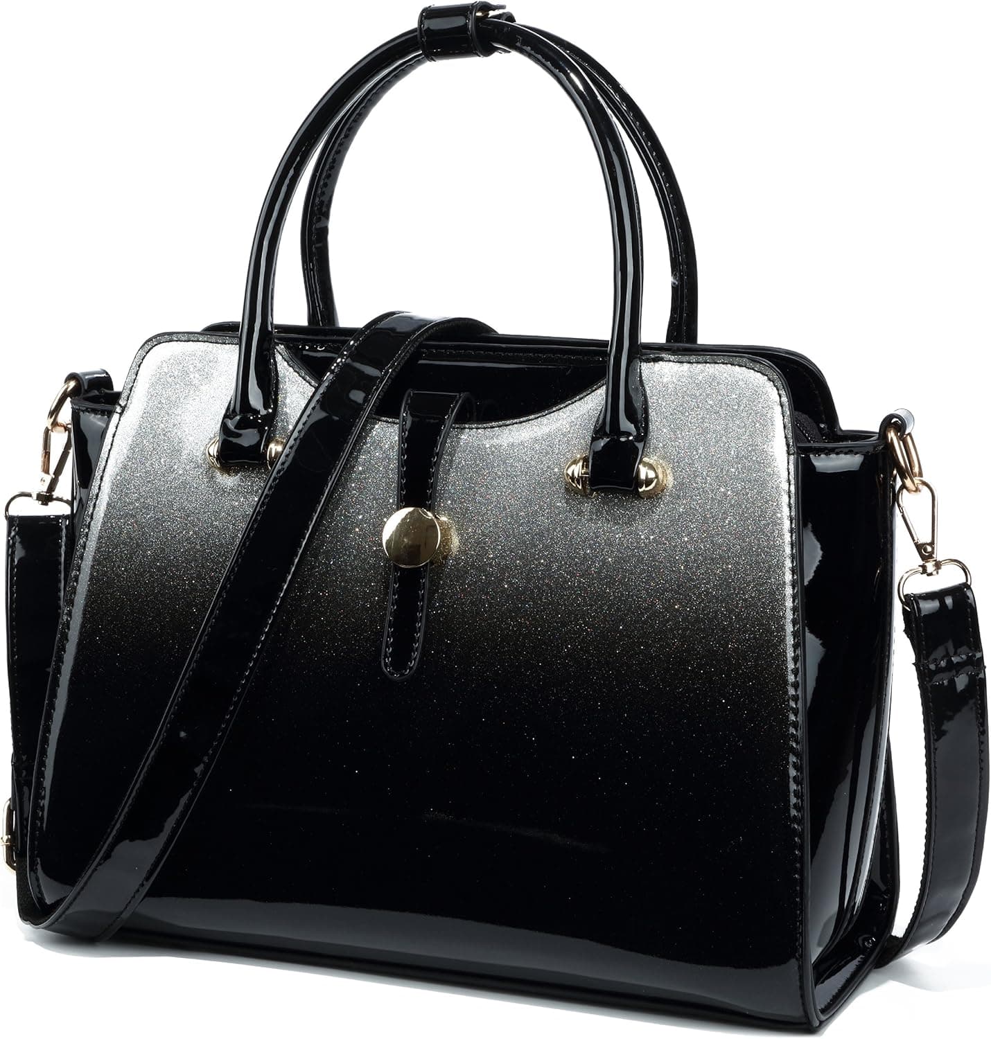 YOJOY Purses and Handbags for Women Glitter Patent Leather Satchel Handbags