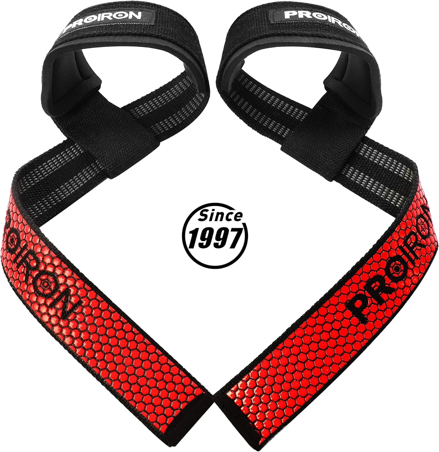 PROIRON Weight Lifting Straps (Pair), Fitness Lifting Wrist Straps with Non Slip Flex Gel Grip, Soft Padded Neoprene Support for Powerlifting, Deadlifts, Crossfit, Bodybuilding, Strength Training