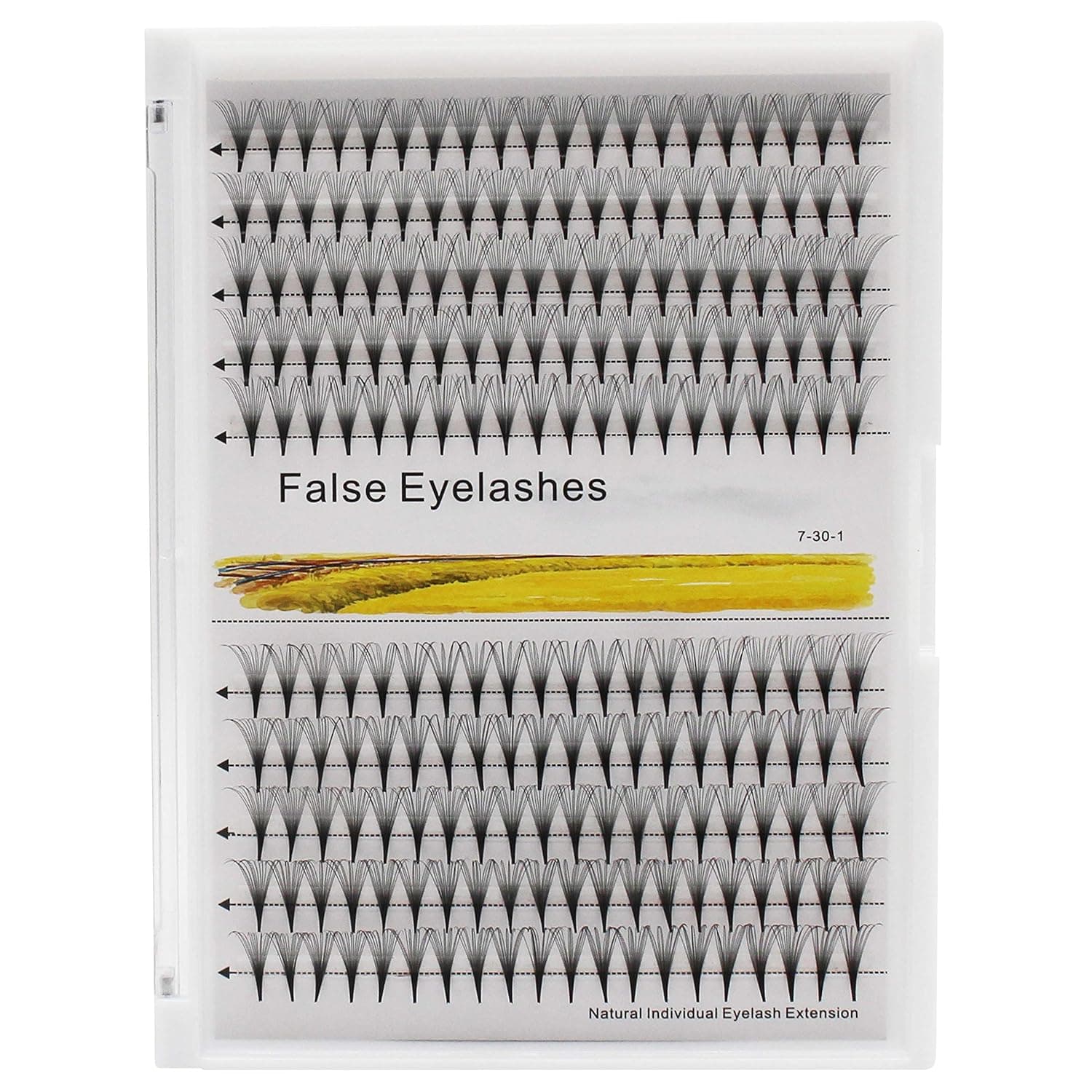 Large Tray-Dedila Long Stem 14D Natural Individual False Eyelashes Mixed 8-10-12-14mm/10-12-14-16mm/12-13-15-16mm/12-14-16mm/14-15-16mm Premade Fans Volume Eye Lashes Extensions (14-15-16mm)