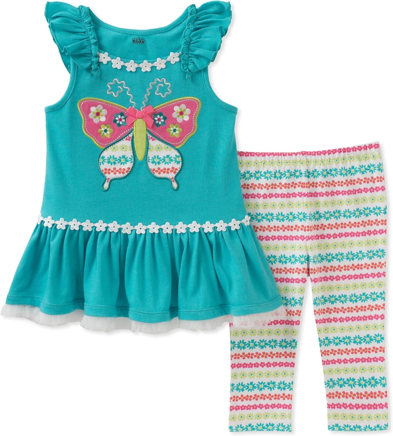 Kids Headquarters Girls' Tunic Set-Capsleeves