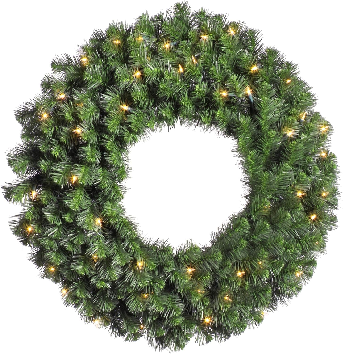Vickerman Douglas Fir Green Wreath with 100 Clear Dura-Lit, 42-Inch (A808842)