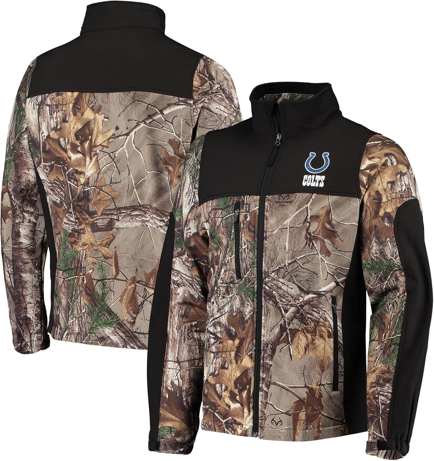 Dunbrooke Men's Realtree Camo/Black San Francisco 49ers Hunter Softshell Full-Zip Jacket