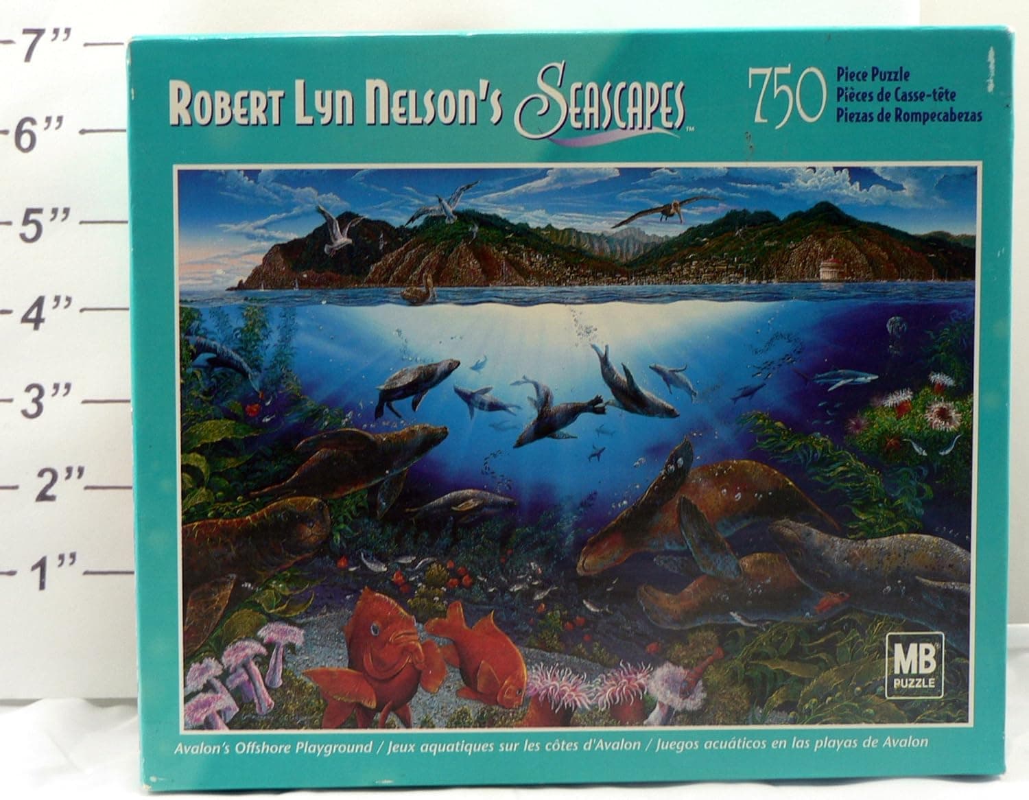 2003 Milton Bradley Robert Lyn Nelson's Seascapes 750-Piece 18" x 24" Puzzle, Avalon's Offshore Playground